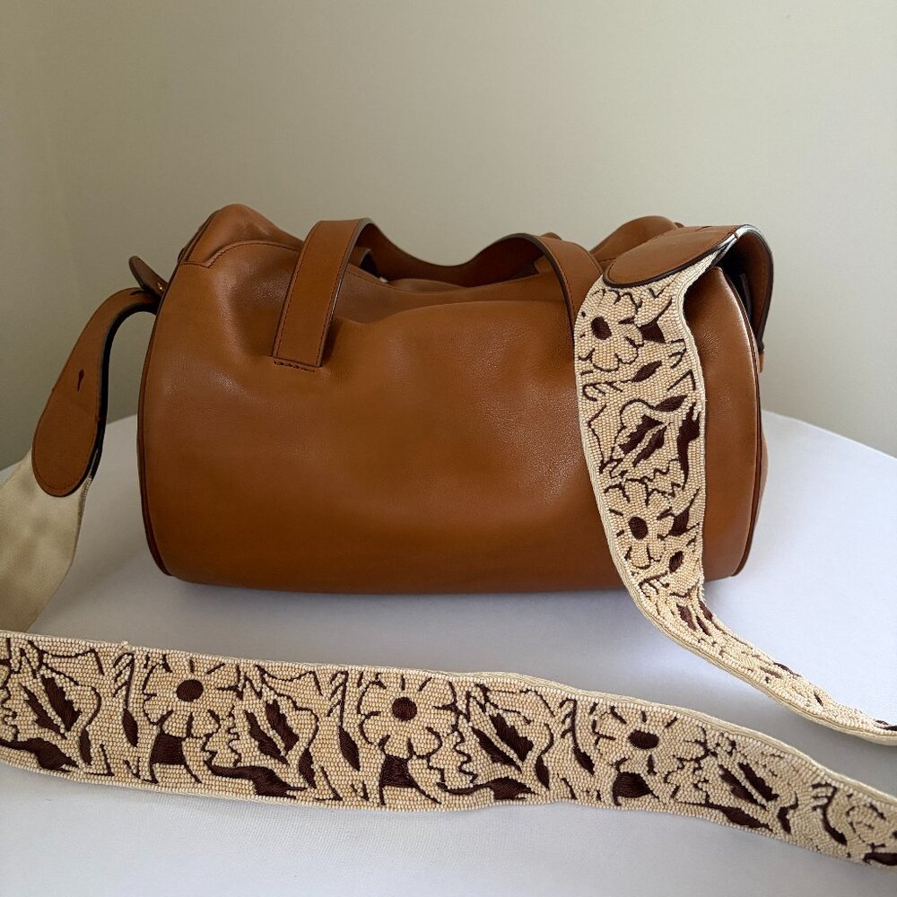 The Row Drum Bag 10 Brown Beaded Rare